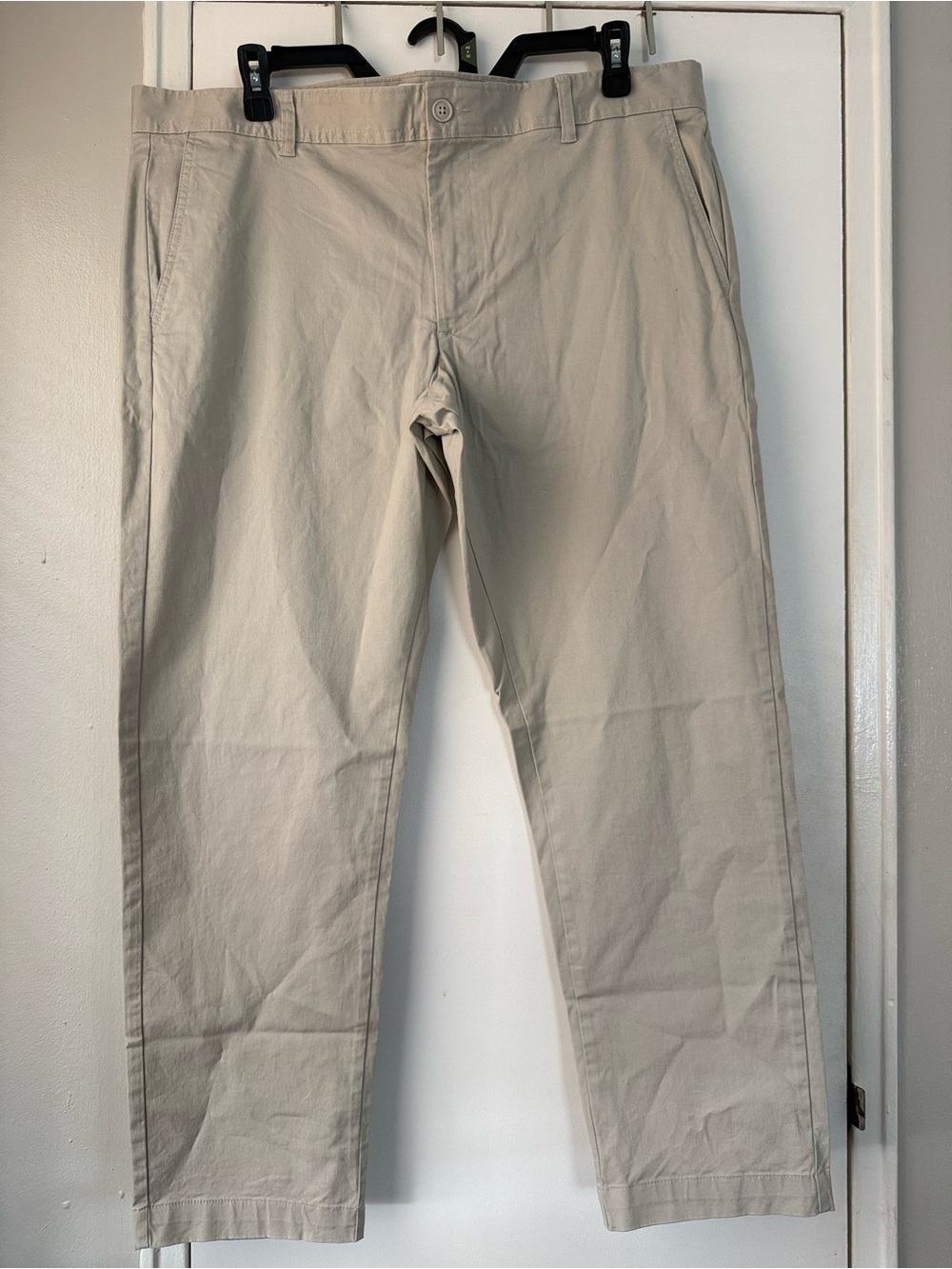 Men’s Free Assembly Everyday Chino Khaki Cotton Blend Pants Sz 40 W 30 L